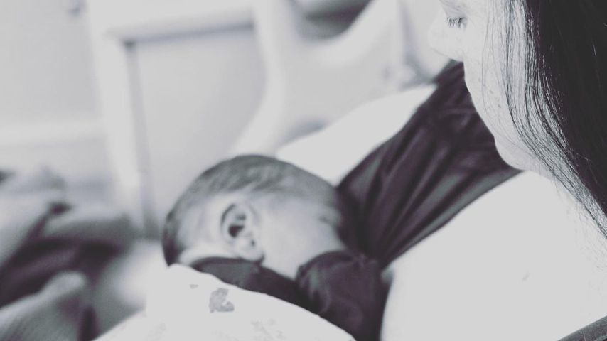 Kathryn Hanson und Baby Quincy