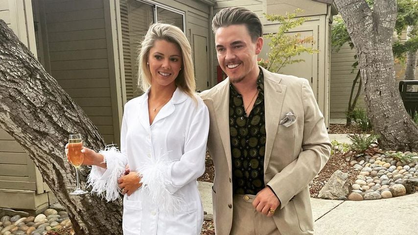 Katie Peterson und Jesse McCartney während ihrer Hochzeitsfeier