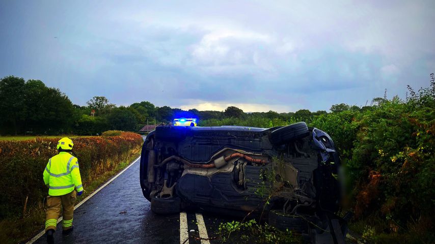Katie Price' Auto nach dem Unfall