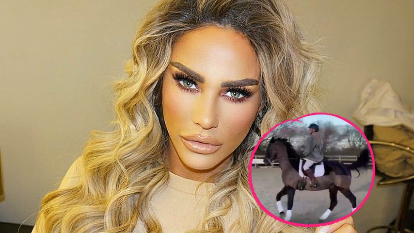 Nach Fußbruch: Katie Price unternimmt ausgelassenen Ausritt