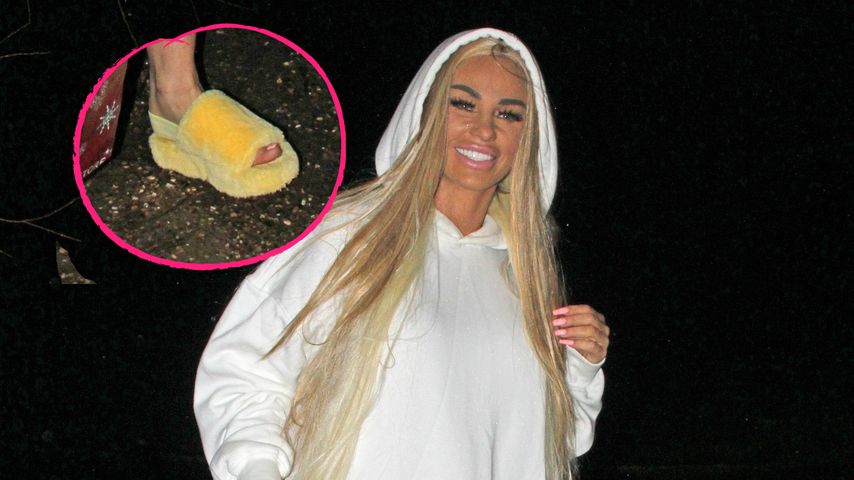 Einkauf in Plüschpantoffeln: Katie Price im Weihnachtsstress