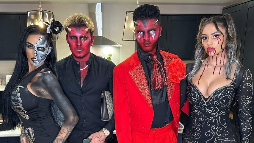 Katie Price, JJ Slater, Junior Andre und Jasmine Orr im Oktober 2024