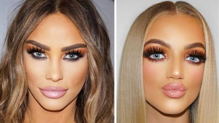 Collage: Katie Price und ihre Tochter Princess Tiaamii