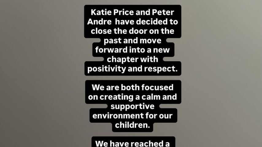Katie Price und Peter Andre veröffentlichen ein Statement, Februar 2026