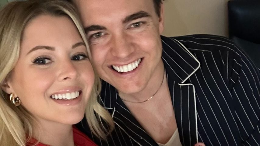 Katie und Jesse McCartney mit ihrem Sohn Archer, Juli 2025