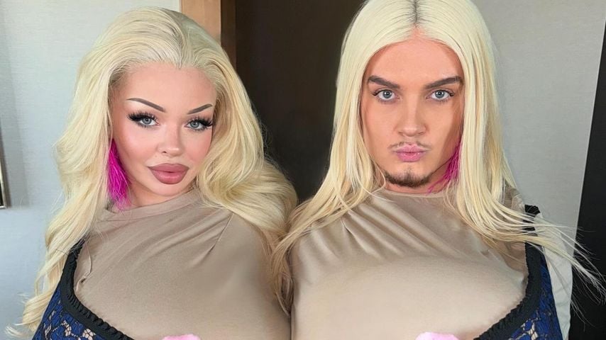 Katja und Twenty4tim verkleiden sich als riesige Oberweite