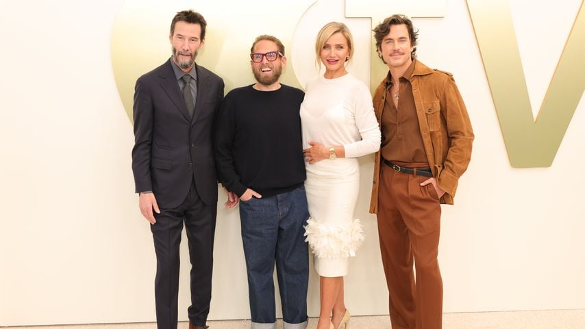 Keanu Reeves, Jonah Hill, Cameron Diaz und Matt Bomer beim Apple TV Press Day im Barker Hangar in Santa Monica, 3. Februar 2026