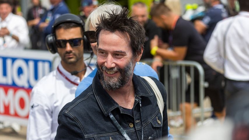 Keanu Reeves beim Großen Preis von Deutschland auf dem Sachsenring im Juli 2024
