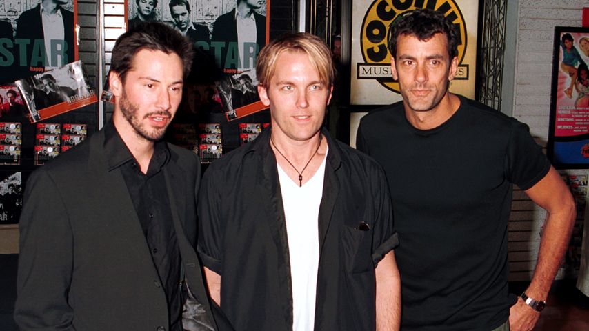 Keanu Reeves, Bret Domrose und Rob Mailhouse von der Band Dogstar