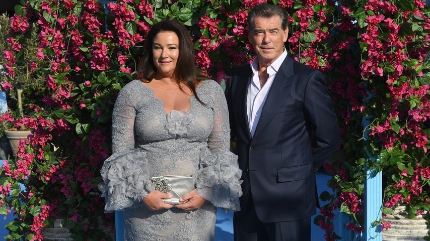 Keely Shaye und Pierce Brosnan bei der "Mamma Mia! 2"-Premiere in London im Juli 2018