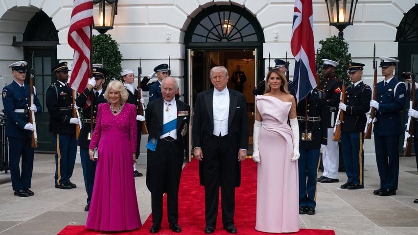 Melania und Donald Trump mit König Charles und Königin Camilla