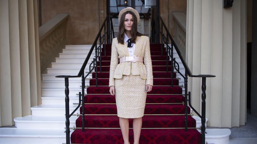 Keira Knightley im Buckingham Palace im Jahr 2018