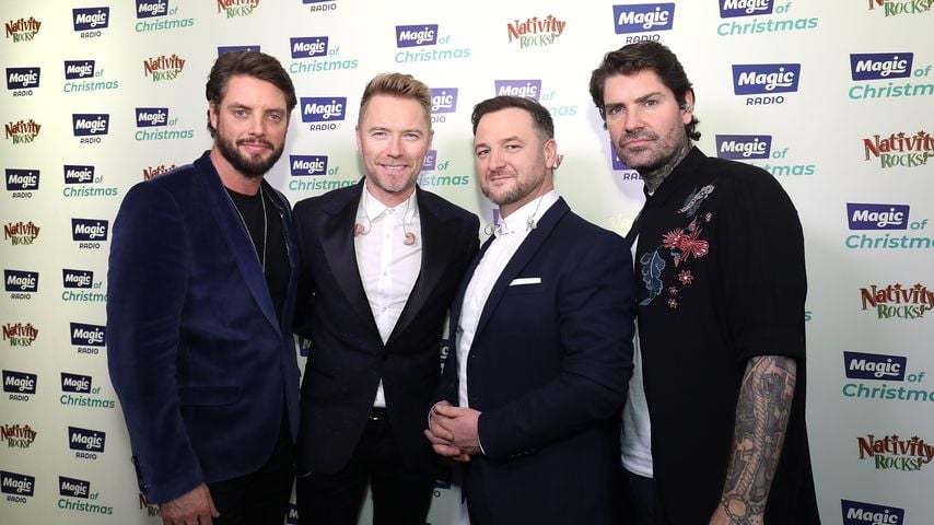 Keith Duffy, Ronan Keating, Mikey Graham und Shane Lynch im November 2018 in London