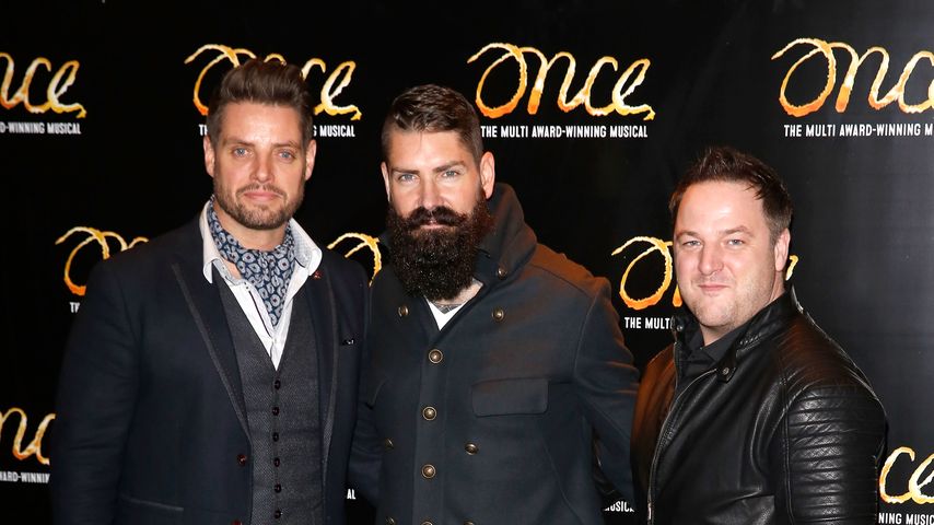 Keith Duffy, Shane Lynch und Mikey Graham, 2014 in London
