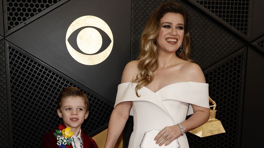 Kelly Clarkson und ihr Sohn im Januar 2024