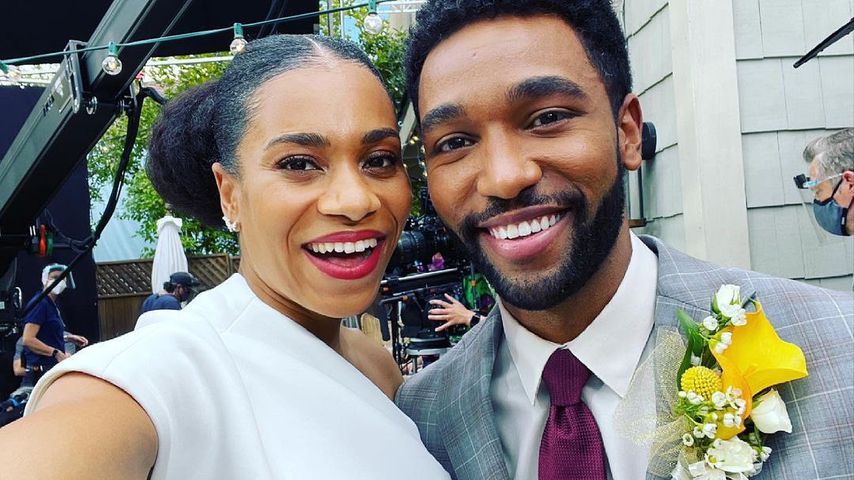 Kelly McCreary und Anthony Hill am Set vom "Grey's Anatomy"