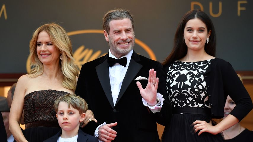 Kelly Preston und John Travolta mit ihren Kindern Ella Bleu und Benjamin, Mai 2018