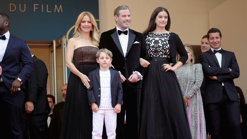 Kelly Preston, Benjamin Travolta, John Travolta und Ella Travolta 2018