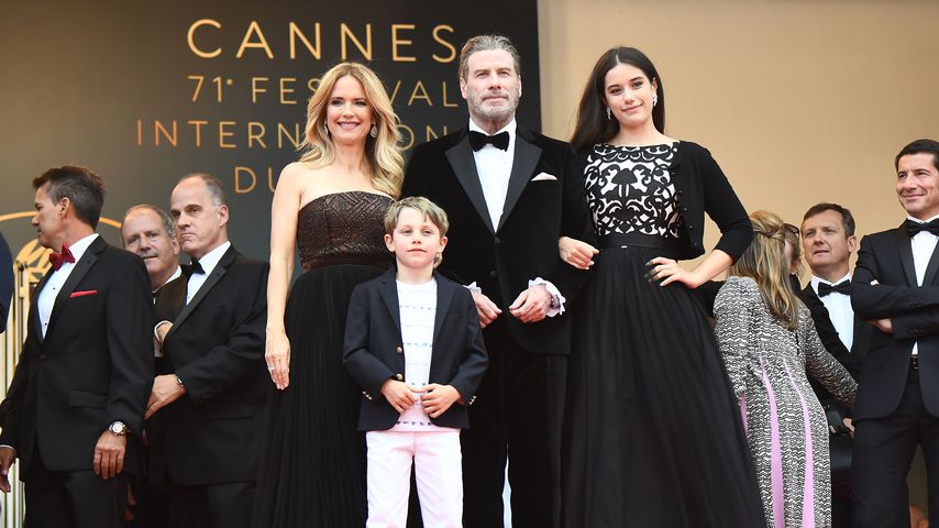 Kelly Preston, John Travolta und ihre Kinder Ella und Benjamin beim Film Festival in Cannes 2018