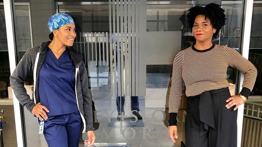 Kelly und Crystal McCreary am Set von "Grey's Anatomy"