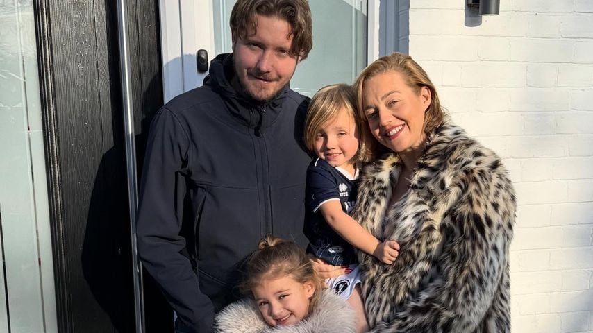 Kelsey Parker mit ihrem Partner Will Lindsay und ihren Kindern, Dezember 2025