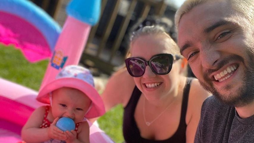 Kelsey und Tom Parker mit ihrer Tochter Aurelia