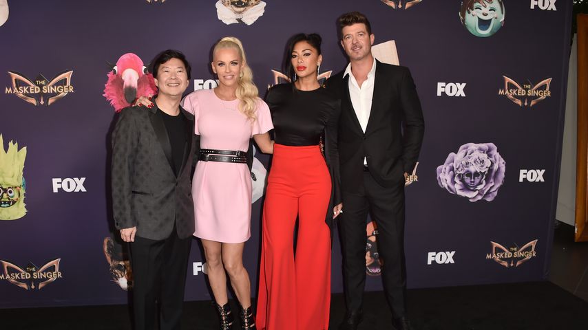 Ken Jeong, Jenny McCarthy, Nicole Scherzinger und Robin Thicke bei der "The Masked Singer"-Premiere