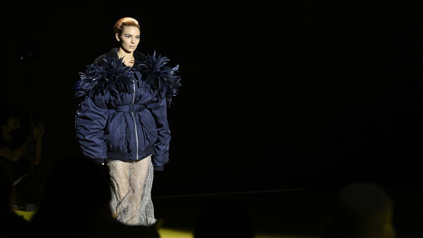 Kendall Jenner auf der Fashion Week in Mailand im Februar 2022