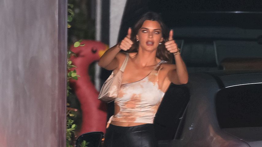 Kendall Jenner auf einer Party von Justin und Hailey Bieber