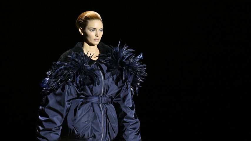 Kendall Jenner bei einer Fashion-Show von Prada auf der Fashion Week in Mailand, Februar 2022
