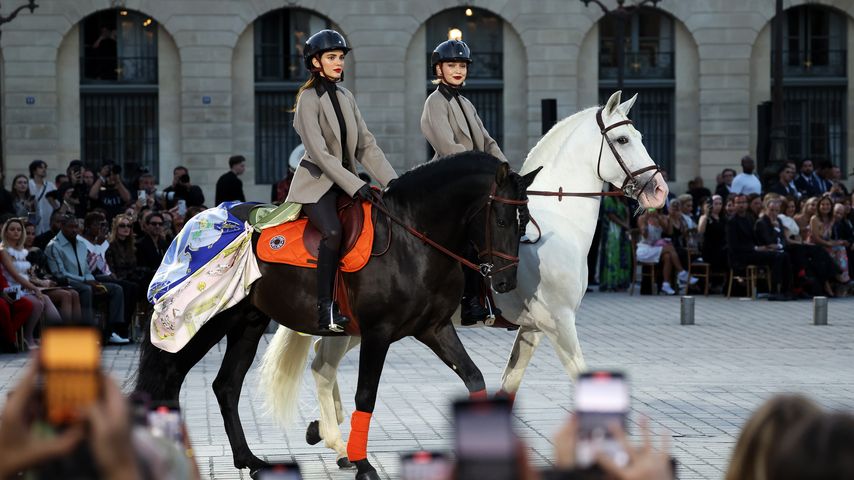 Kendall Jenner und Gigi Hadid, bei der Vogue World: Paris