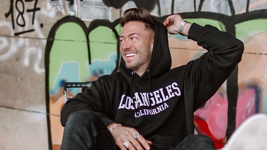 Keno Rüst in einem Einkaufswagen, 2019
