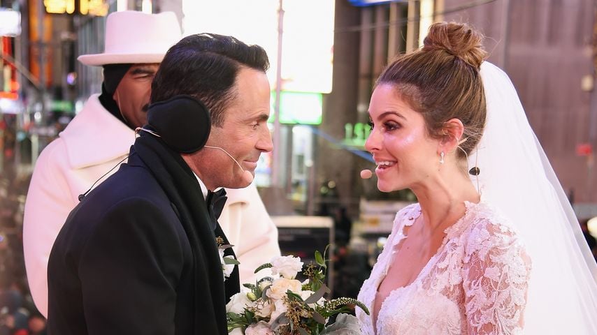 Keven Undergaro und Maria Menounos am Times Square an Silvester