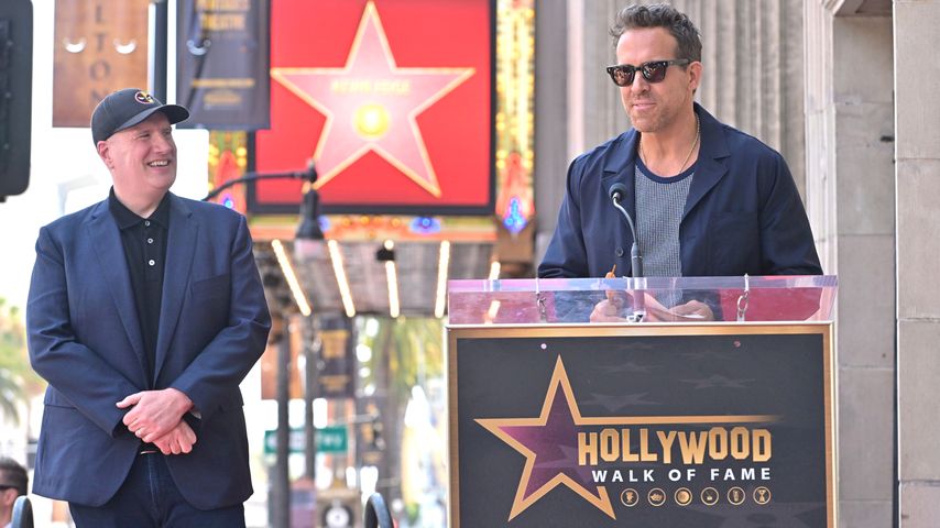 Kevin Feige und Ryan Reynolds im Juli 2024