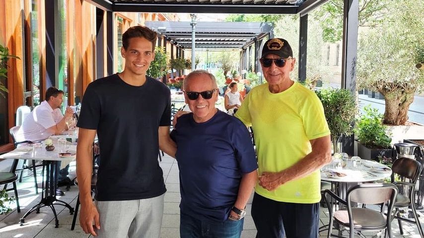 Kevin Feucht, Wolfgang Puck und Prinz Frédéric von Anhalt