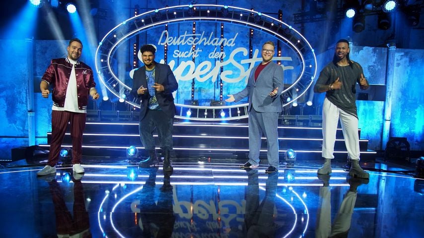 Die DSDS-Finalisten 2021: Kevin Jenewein, Starian McCoy, Jan-Marten Block und Karl Jeroboan