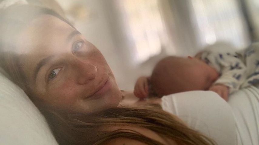 Kevin McKidds Frau Arielle mit ihrer Tochter Nawa James
