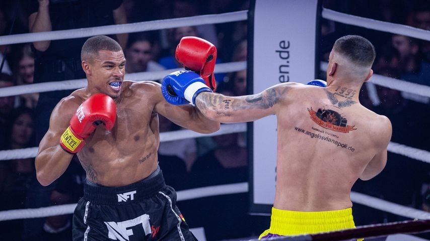 Kevin Njie und Nicolas Nizou kämpfen im Ring bei Fame Fighting 2023