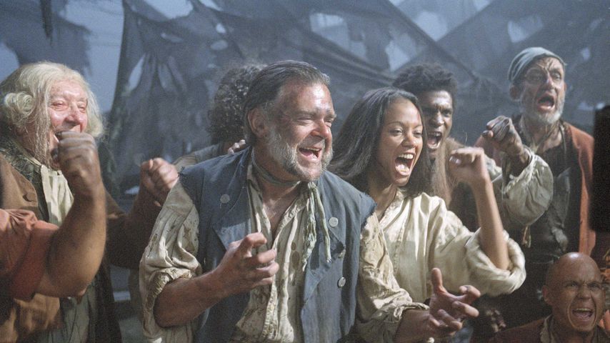 Kevin R. Mcnally und Zoe Saldana in "Fluch der Karibik"