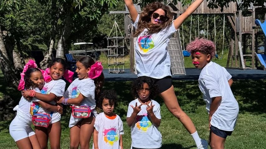 Kardashian-Kids sorgen beim Color Run für süße Familienfotos