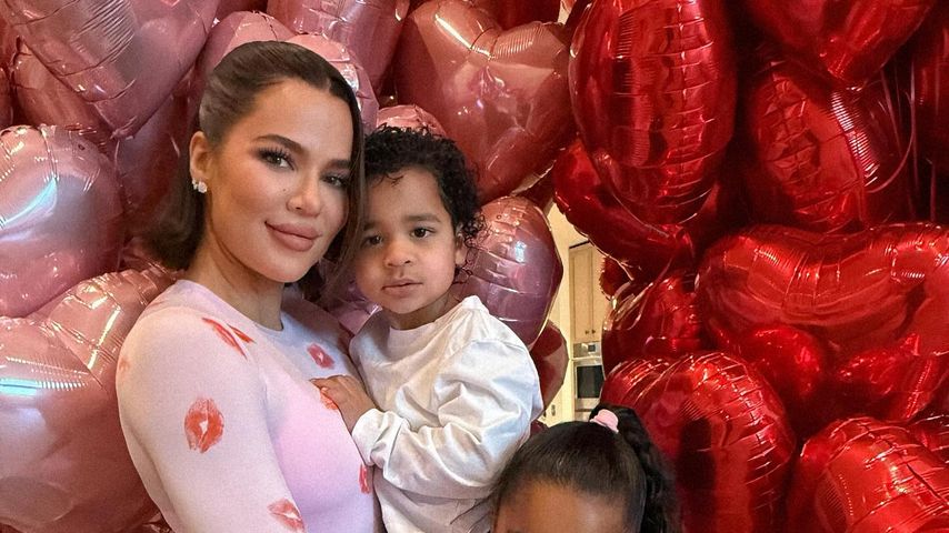 Khloé Kardashian mit ihren Kindern Tatum und True