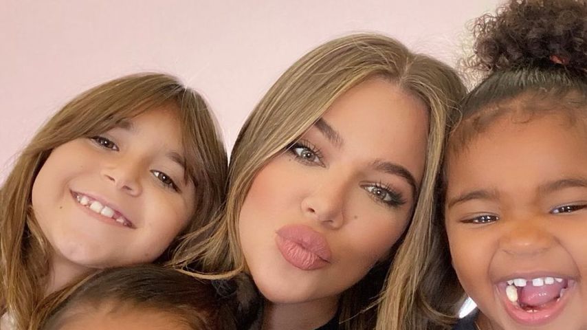 Süß: Hier posiert Khloé mit Tochter True und ihren Nichten