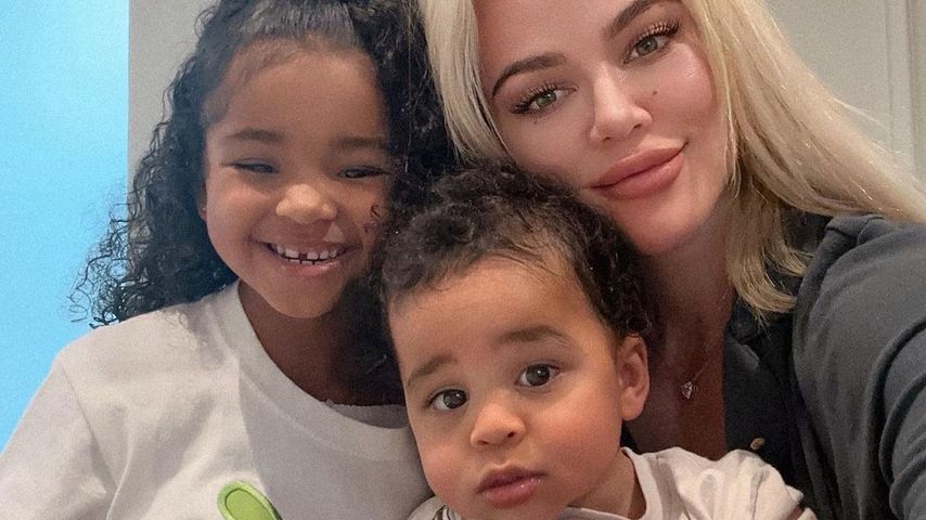 Khloé Kardashian mit Tochter True und Sohn Tatum