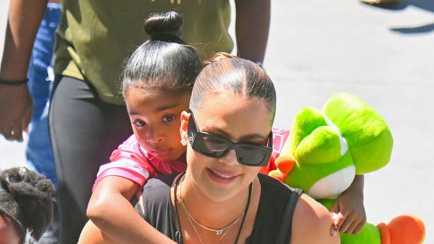 Reality-TV-Bekanntheit Khloé Kardashian und ihre Tochter True Thompson