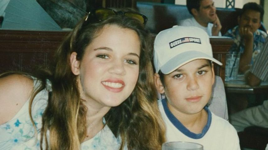 Khloé Kardashian und Robert Kardashian in ihrer Kindheit
