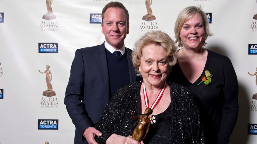 Kiefer Sutherland mit Mutter Shirley Douglas und Schwester Rachel Sutherland