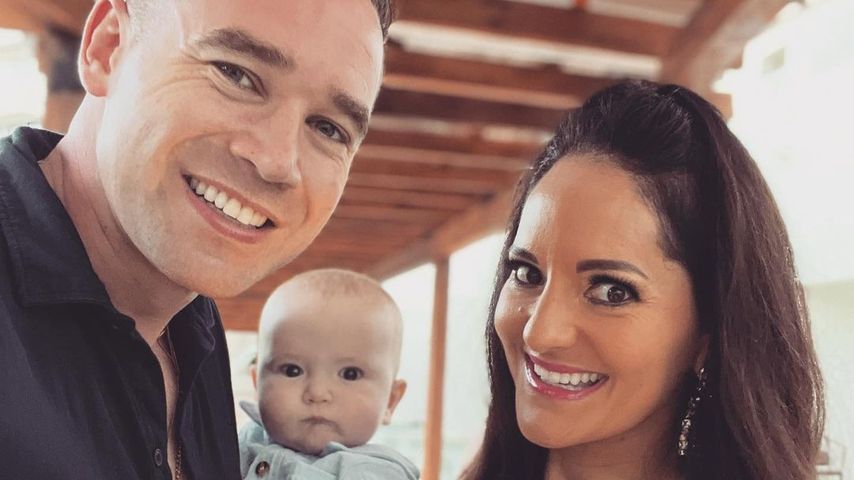 Kieran Hayler und seine Verlobte Michelle mit ihrem gemeinsamen Sohn Apollo