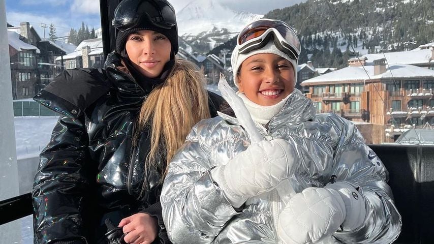 Kim Kardashian auf mit ihrer Tochter North, Februar 2023