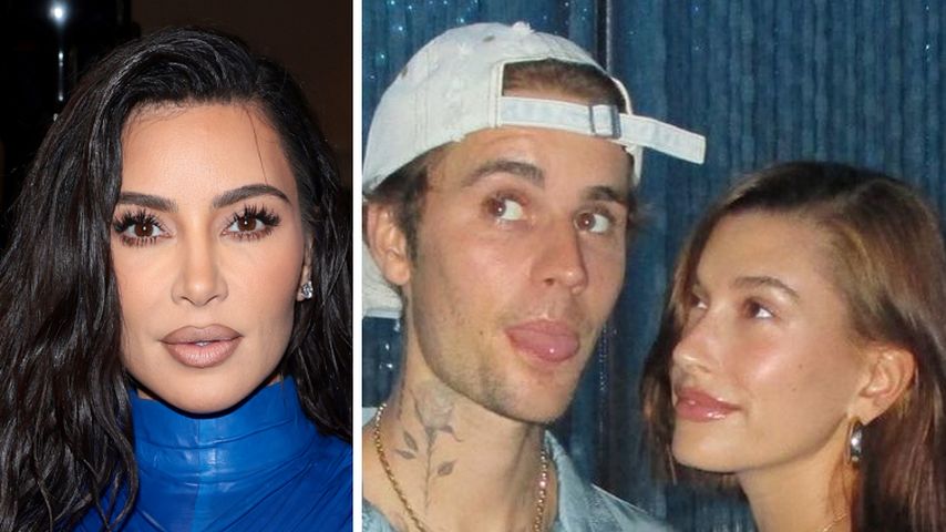 So unterstützt Kim Kardashian Justin und Hailey Bieber!