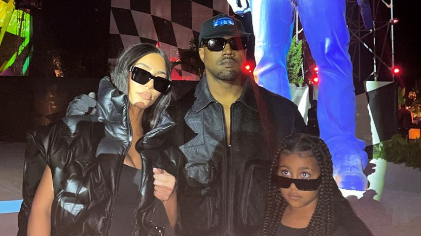 Kim Kardashian, Kanye West und North West, Gedenkshow von Virgil Abloh